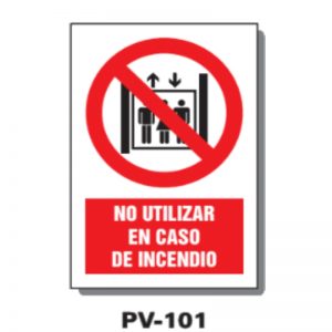 SEÑAL PV 101 MONTACARGAS PROHIBIDO A PERSONAS FOT RIGIDO