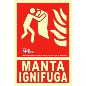 SEÑAL IV-070 MANTA IGNIFUGA CON TEXTO