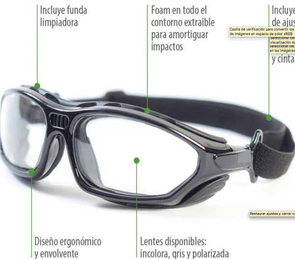 Gafa policarbonato incolora 603